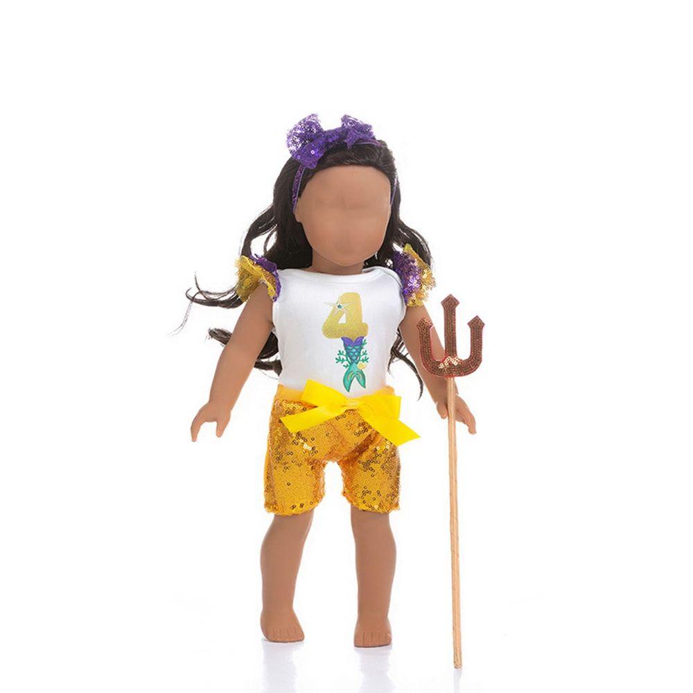 Bộ Áo Liền Quần Đính Kim Sa Thời Trang Dành Cho Búp Bê