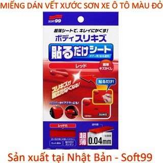 Miếng dán vết xước sơn xe ô tô màu đỏ Car body Repair Patch Red (BP-79) Soft99 Japan
