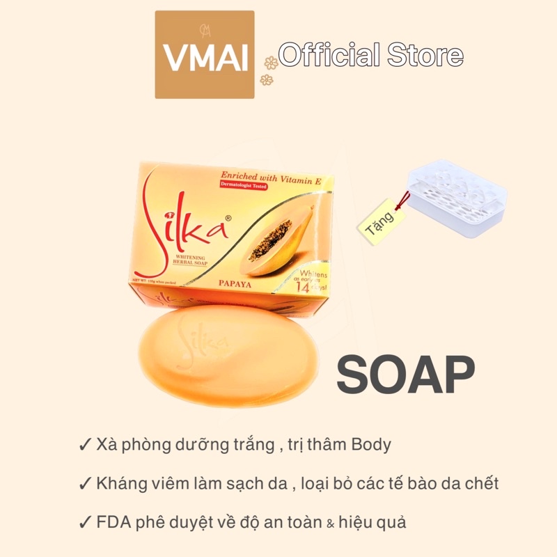 Xà phòng đu đủ dưỡng trắng da Papaya Soap