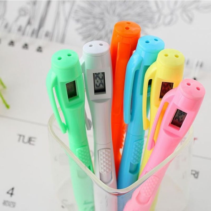 Bút Bi Hình Đồng Hồ Điện Tử Sáng Tạo Cho Học Sinh