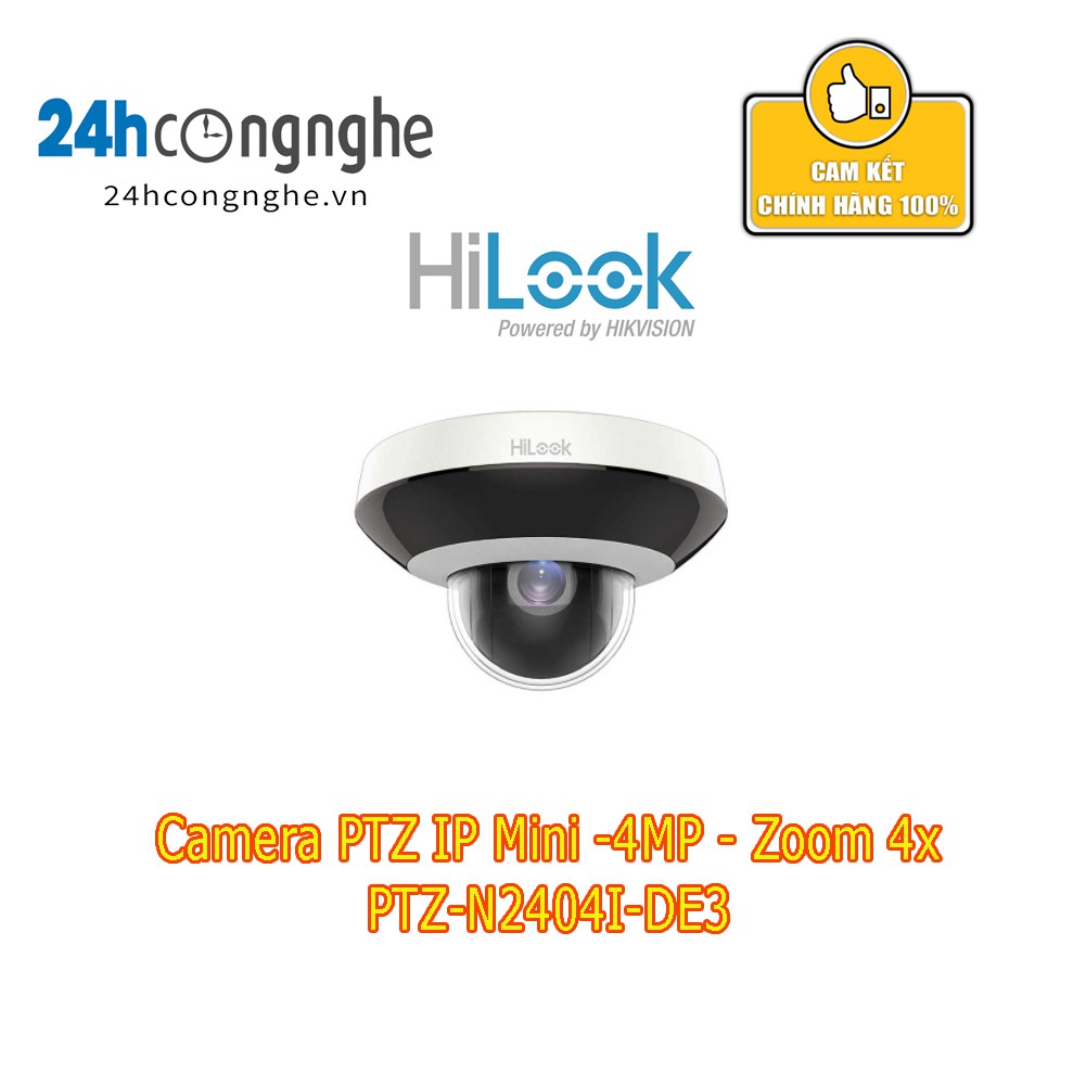 Camera PTZ IP Mini 4MP Zoom 4x Hilook PTZ-N2404I-DE3