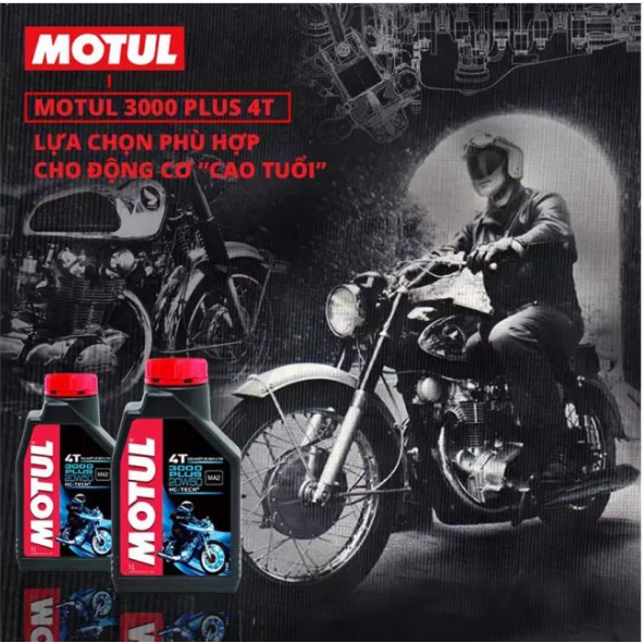 Nhớt Motul 3000 Plus 4T 20w50 (1 Lít) dành cho xe số, tay côn