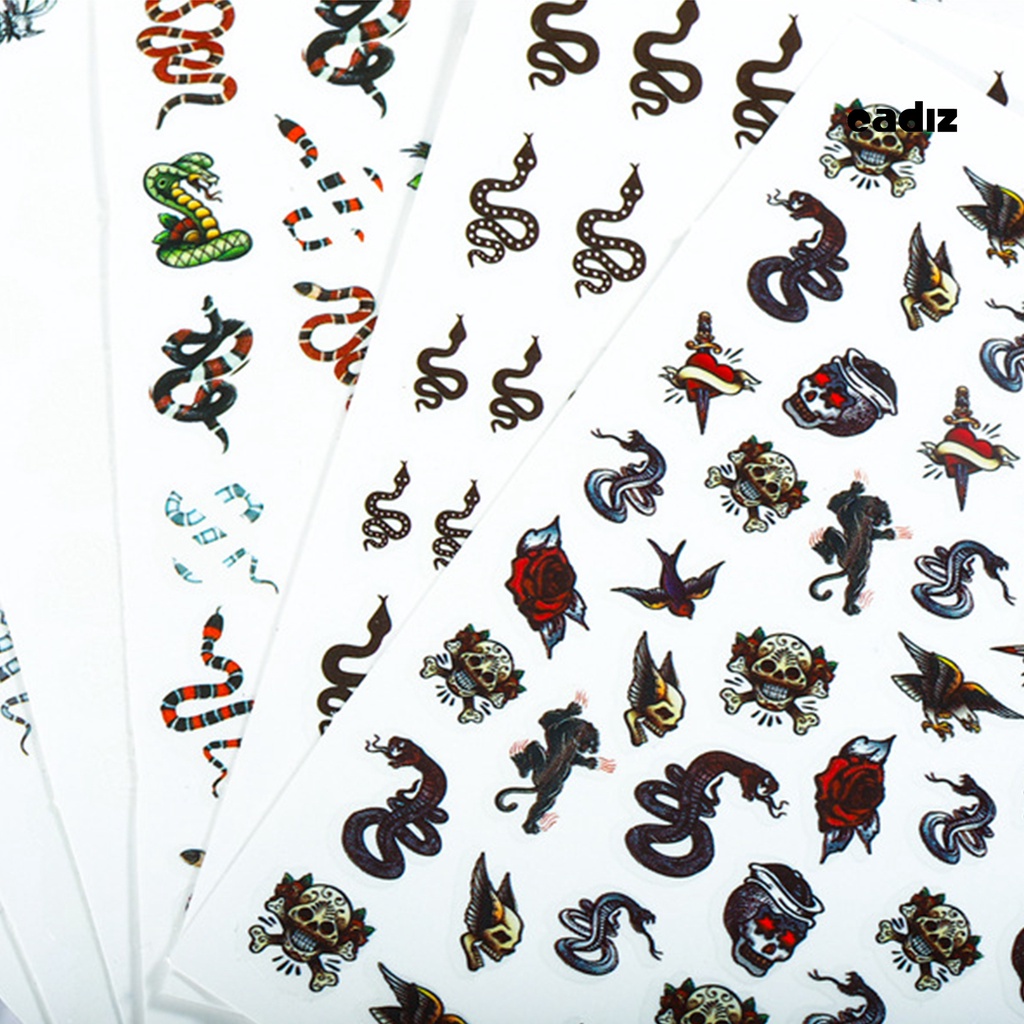 Miếng Dán Trang Trí Móng Tay Tự Dính Chống Thấm Nước Họa Tiết Da Rắn