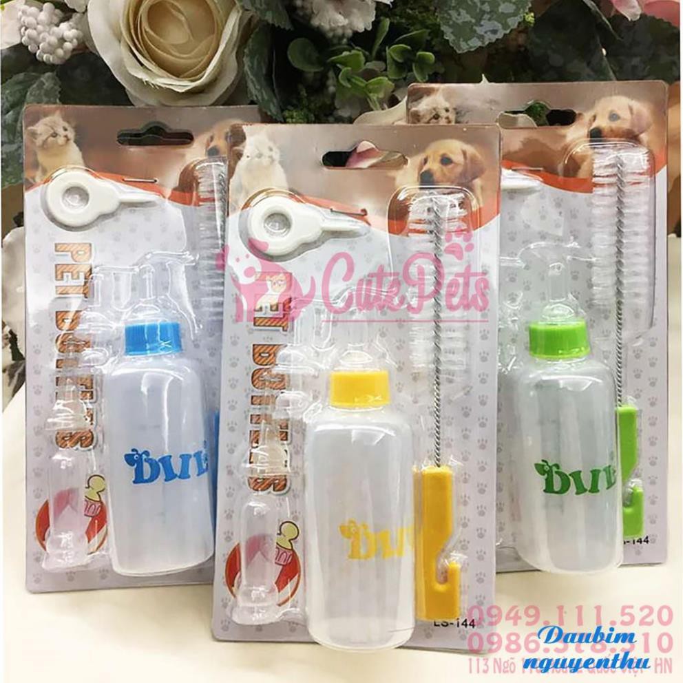 🍼 Bình sữa dành cho chó mèo con 150ml và 60ml - Genyo Phụ kiện thú cưng Pet shop hồ chí minh -YLDB