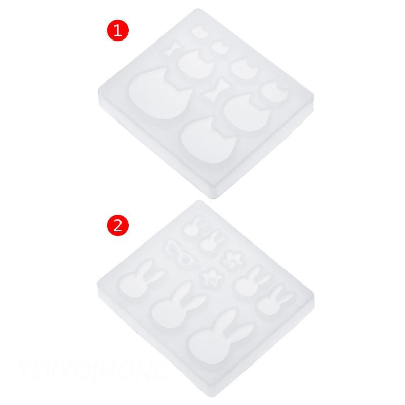 Khuôn Silicone Làm Mặt Dây Chuyền Hình Đầu Mèo / Thỏ Đáng Yêu