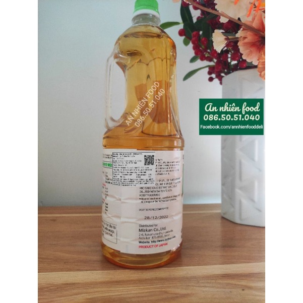 Giấm Mizkan Dấm gạo Nhật Bản can 1,8L