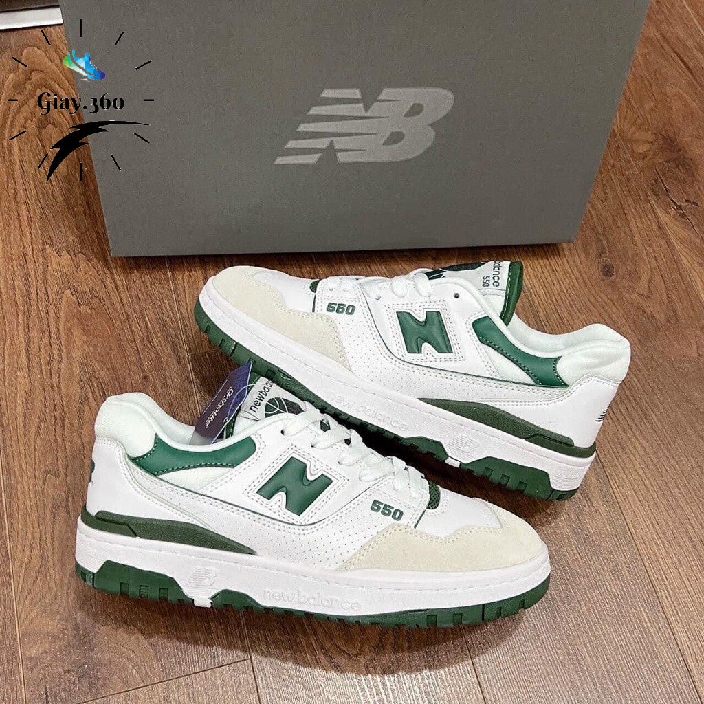 Giày thể thao nam nữ newbalance nb550,giày độn đế tăng chiều cao hót trend 2022