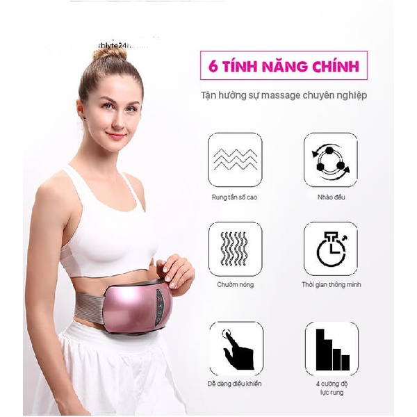 Máy massage bụng_ sử dụng pin sạc,đai đánh tan mỡ bụng,đùi,cho cơ thể hoàn hảo