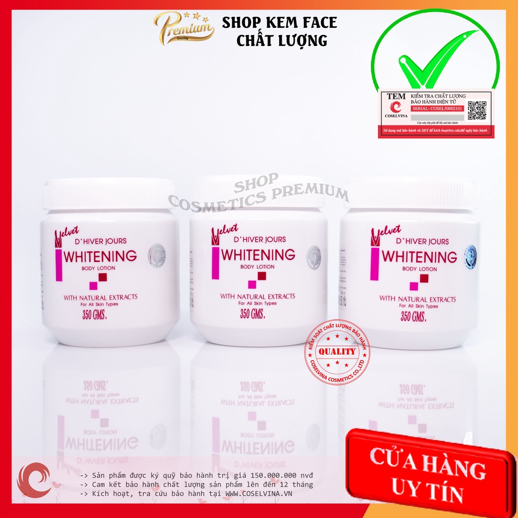 Kem body lotion WHITENING Velvet 350g