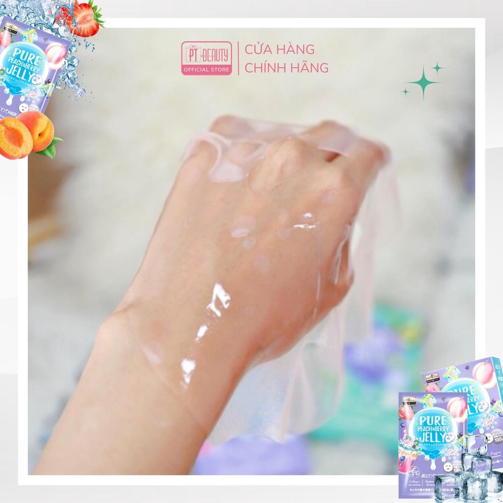 Lẻ 1 miếng Mặt nạ thạch jelly đào SEXYLOOK Pure Peach & Berry Jelly Mask dưỡng trắng da 38ml