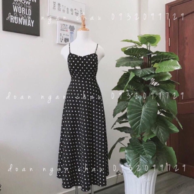 Đầm 2 dây bị hở lưng ( dây có thể tự tăng chỉnh ) - Freesize dưới 52kg - Carotshop | BigBuy360 - bigbuy360.vn