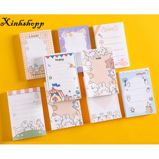 Giấy Nhớ Thỏ Dễ Thương 100 Sheet (Còn 7 Mẫu)