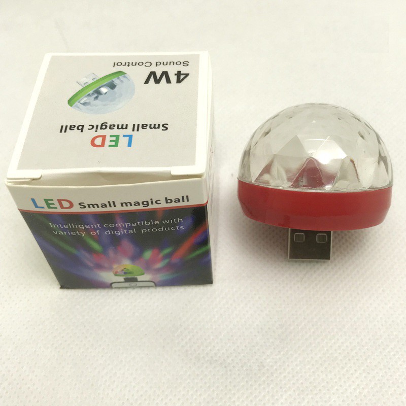 Đèn Led Vũ Trường Mini Cổng USB nhiều màu cảm ứng theo nhạc siêu sáng lung linh hát karaoke lãng mạn ánh sáng sập sình
