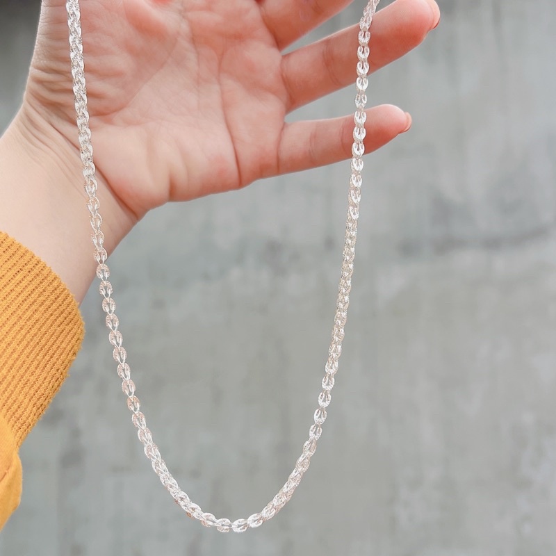 Dây chuyền bạc ý DaLiA Jewelry đuôi phụng lá lúa đẹp xuất sắc