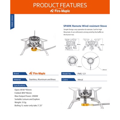 Bếp ga du lịch gấp gọn Fire Maple Spark FMS-121