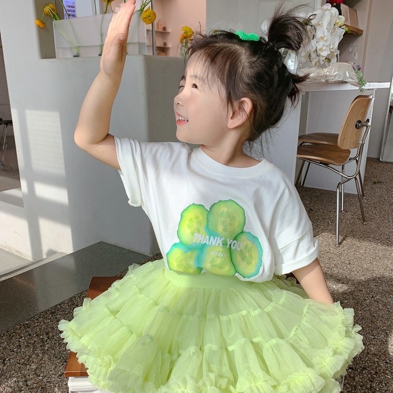 Chân Váy Lưới Thiết Kế Mới Thời Trang Mùa Hè Dành Cho Bé Gái