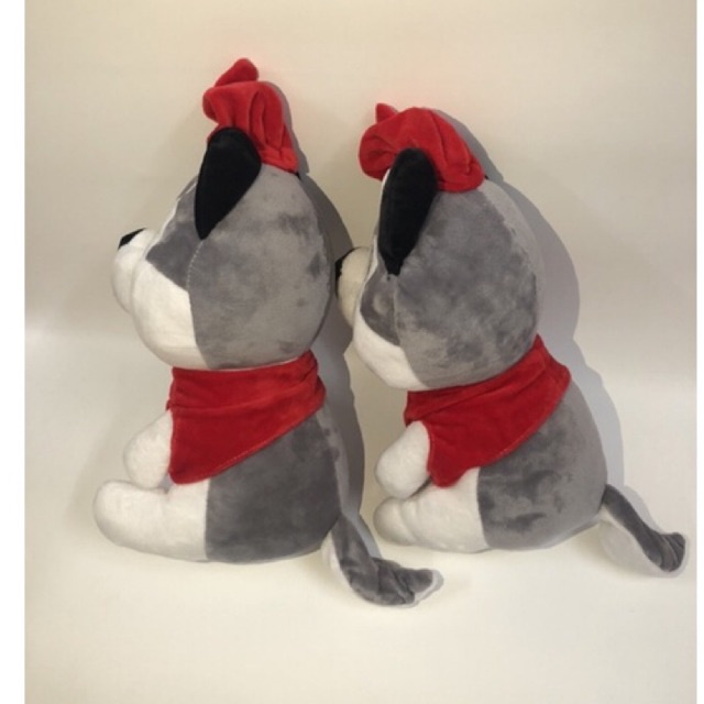 Gấu bông chó husky đội nón siêu cute chất liệu mềm mại &lt; kèm ảnh thật &gt;