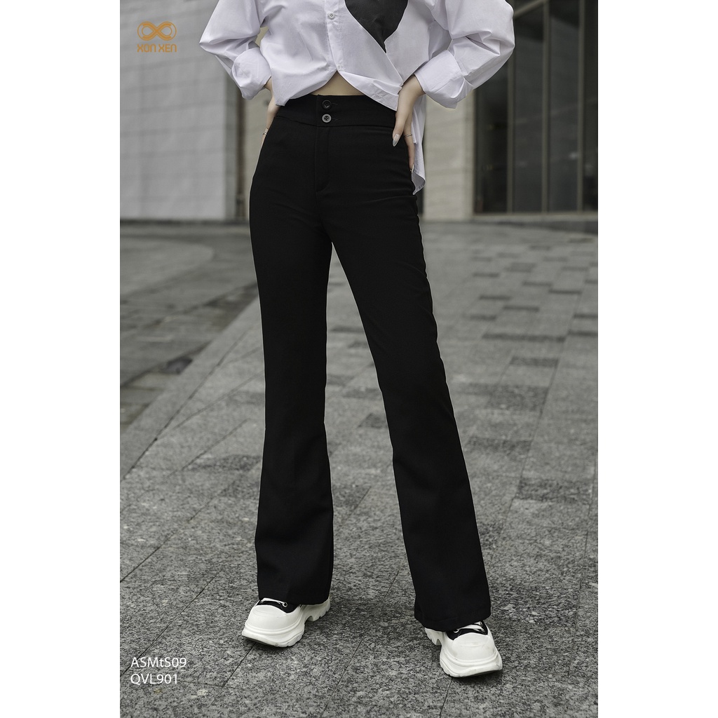 Quần ống loe Quần tây ống loe vải hàn không nhăn lưng cao cá tính XONXEN 468 LÊ DUẪN size s m l xl mã 901