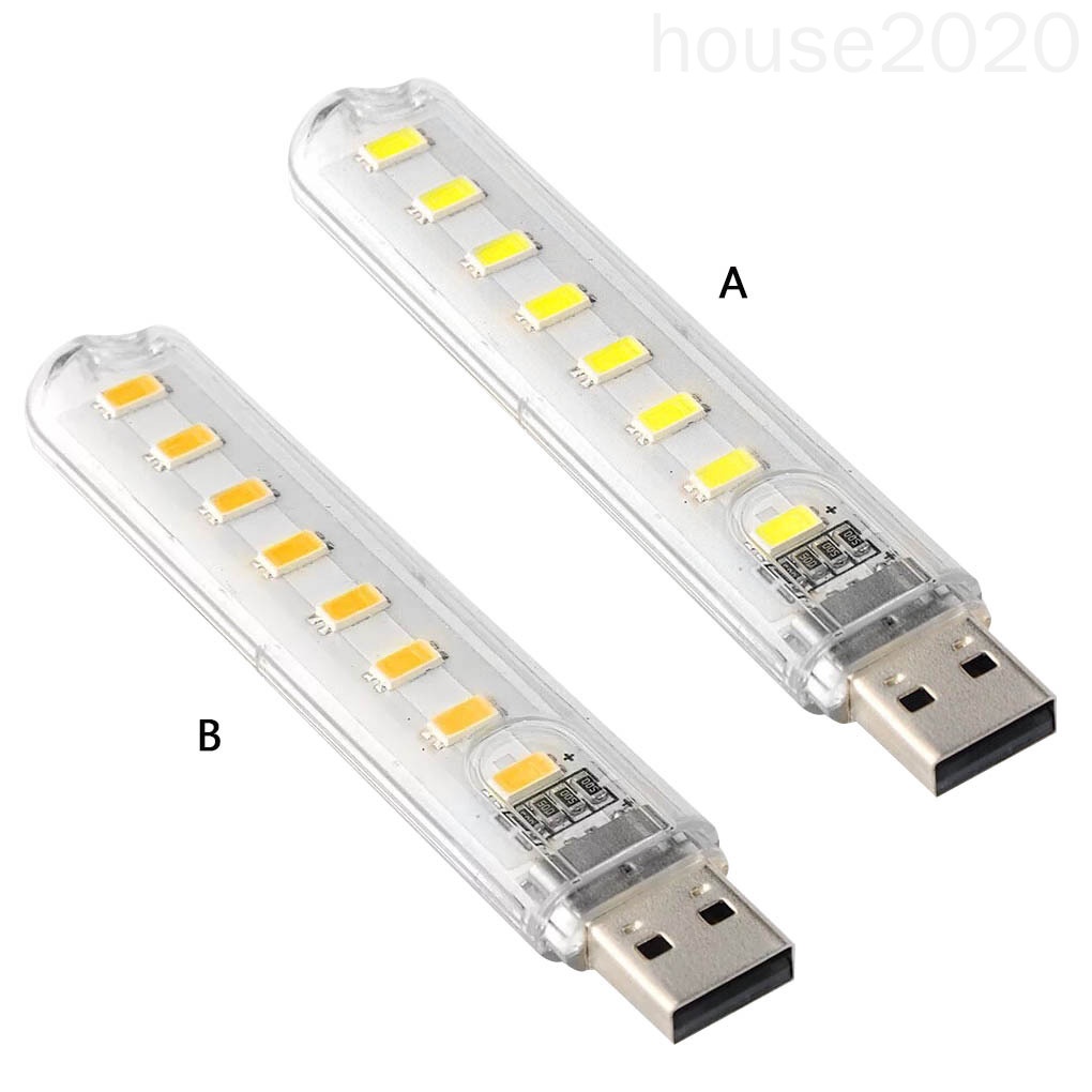 Đèn usb USB 3000K 7000K trong suốt dành cho laptop HOUSE2020