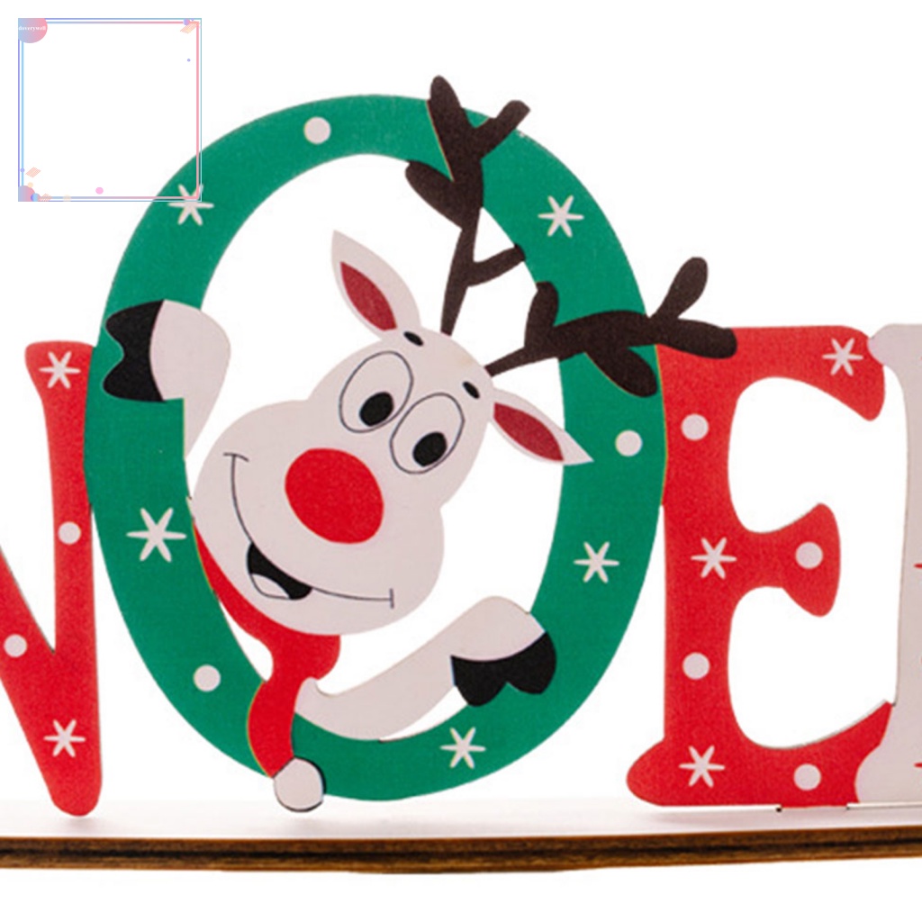 (DOV) Người Tuyết Bằng Gỗ Để Bàn Trang Trí Giáng Sinh Hấp Dẫn