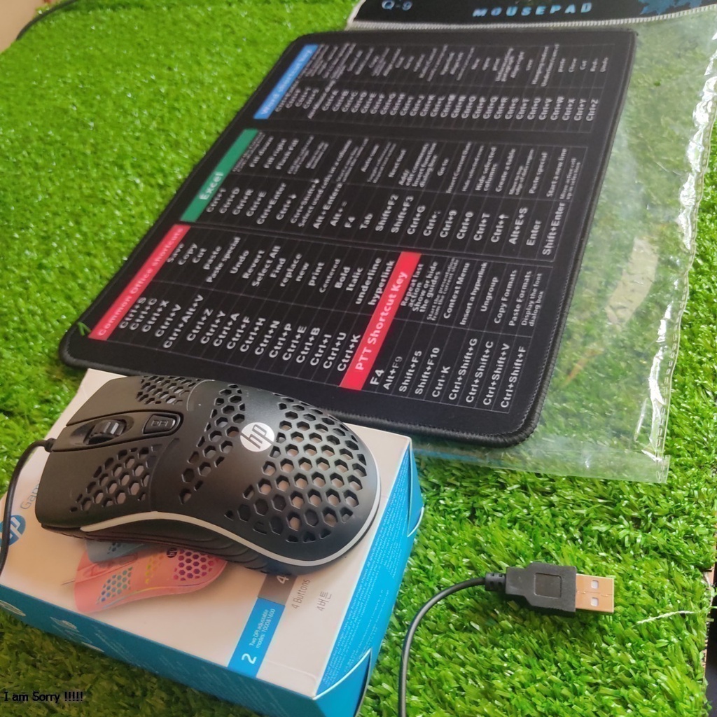 Combo chuột hp gaming s600 có dây + lót chuột q9