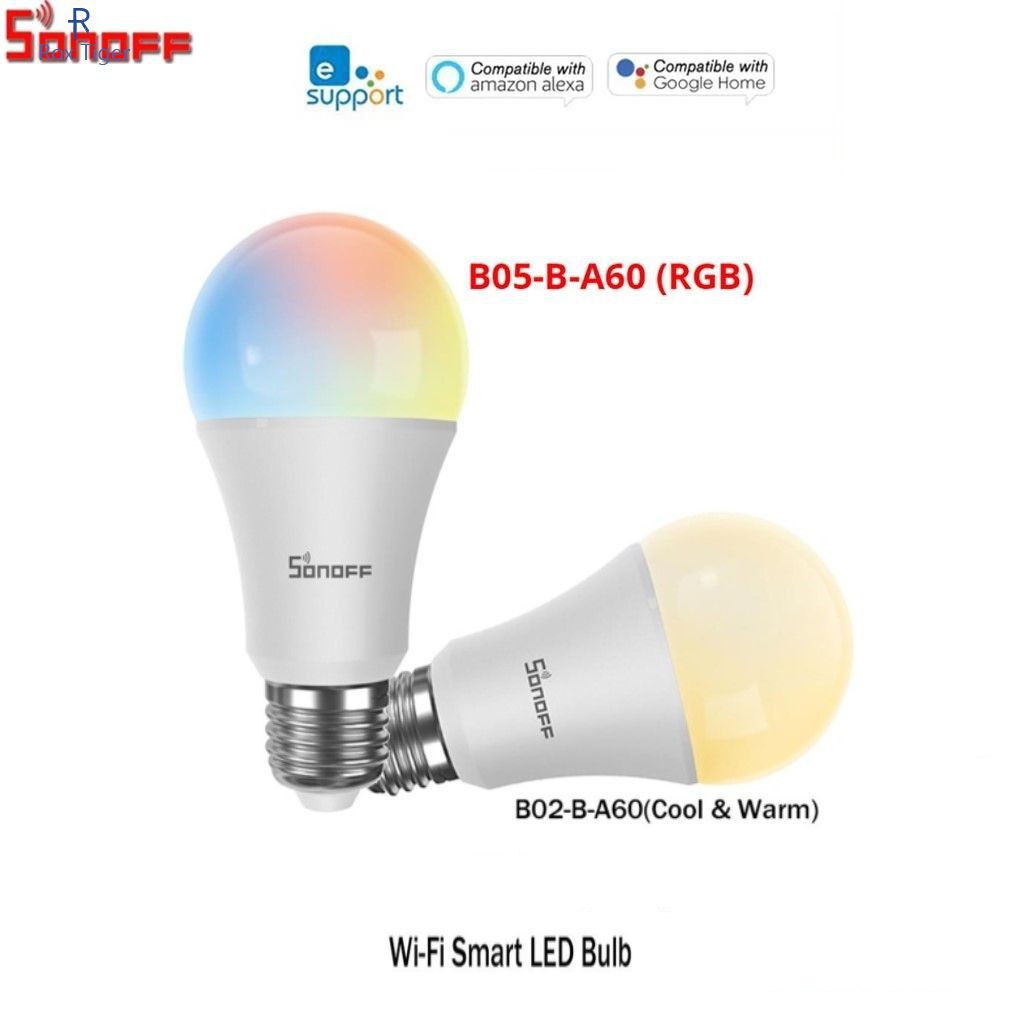 SONOFF GOOGLE Bóng Đèn Led Thông Minh Điều Khiển Qua Wifi B05-B-A60 / B02-B-A60