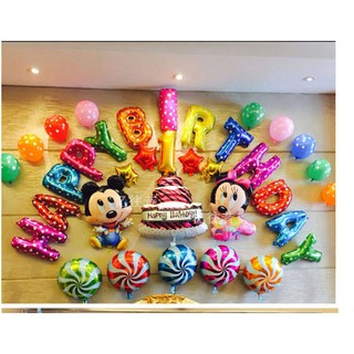 SET BÓNG SINH NHẬT CHO BÉ HÌNH CHUỘT MICKEY TO