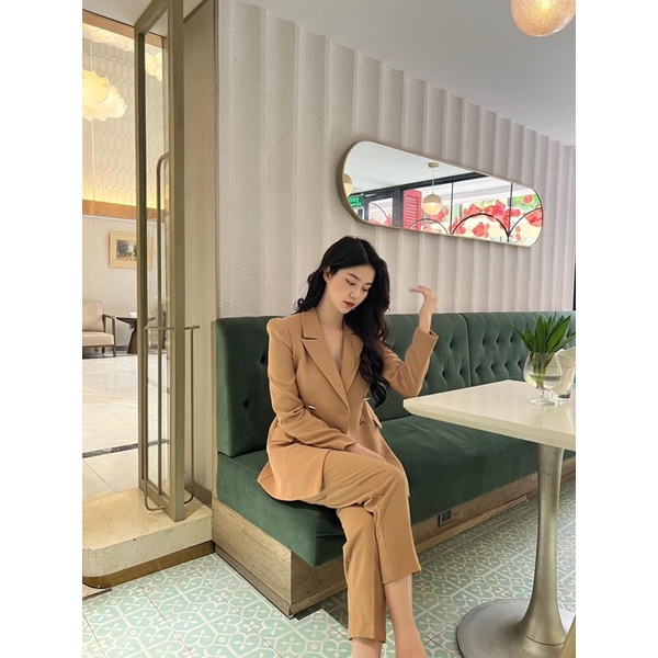 Áo Blazer Thiết Kế NKN Adela Nâu - Thời Trang Thiết Kế Cao Cấp