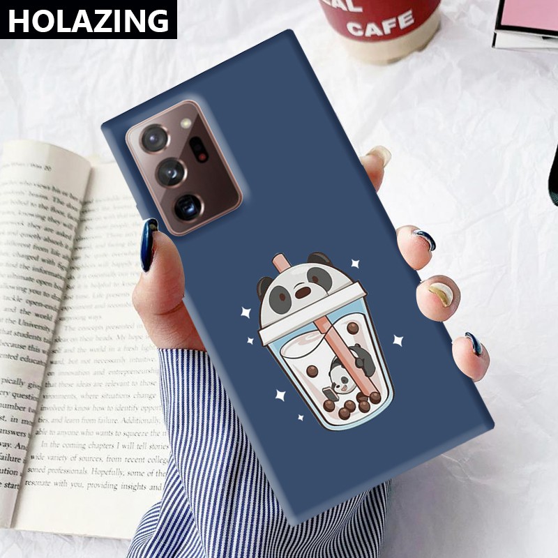 Samsung Galaxy A72 A52 5G A32 4G A12 A02S A21S A42 A31 iPhone6S Candy Color vỏ điện thoại Phone Cases Mlik Cup We Bare Bears Soft Silicone Cover