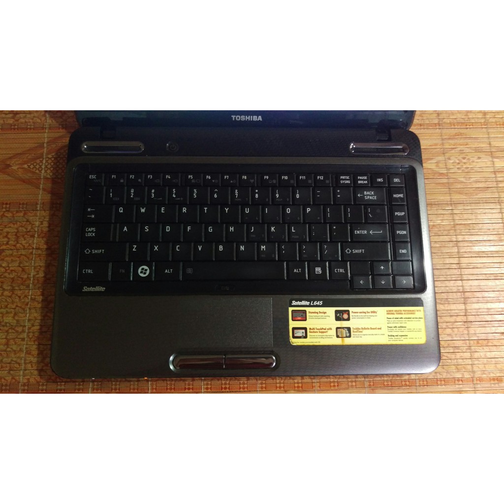 Laptop Toshiba L645 / Intel Core I3 2.4Ghz / Ram 4G / HDD 500G / Tặng kèm chuột không dây và lót chuột