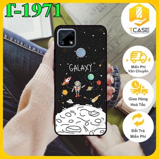Ốp lưng nhám chống sốc dành cho Realme C25, C25s, C12 in hình Galaxy