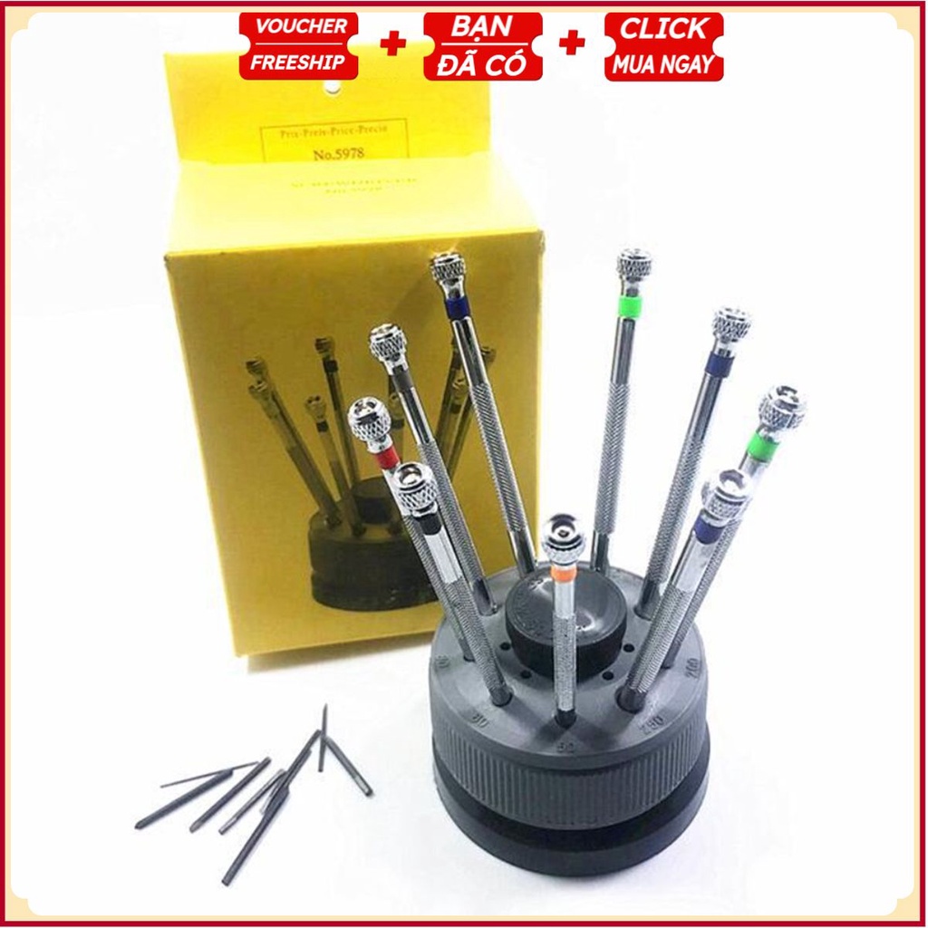 Bộ Vít Chuyên Dụng Sửa Đồng Hồ Hộp Tròn - Thép Cao Cấp
