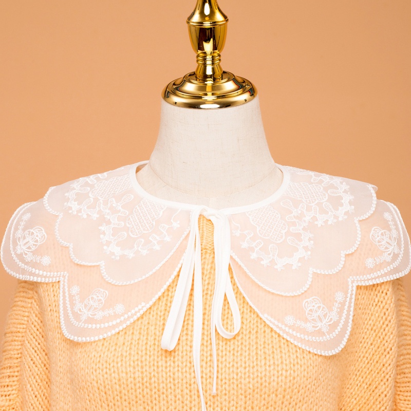 Cổ Áo Sơ Mi Giả Phối Ren Thời Trang Cho Nữ