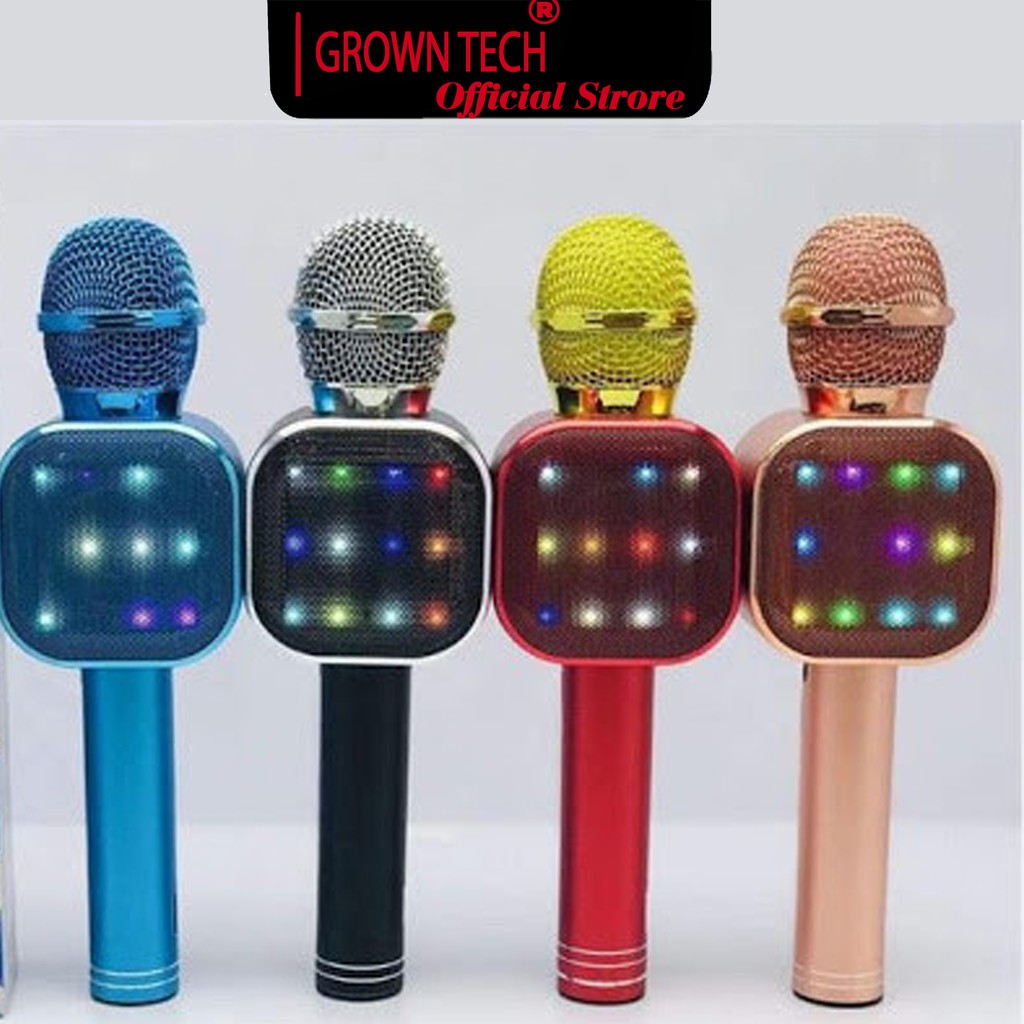 [Mã ELHACE giảm 4% đơn 300K] Micro karaoke bluetooth GrownTech Q009 hỗ trợ thu âm, kiêm loa bluetooth