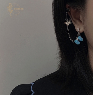[Mã FAMAYFA giảm 10K đơn 50K] Khuyên Kẹp Vành Tai Hình Bướm Thời Trang Cho Nữ