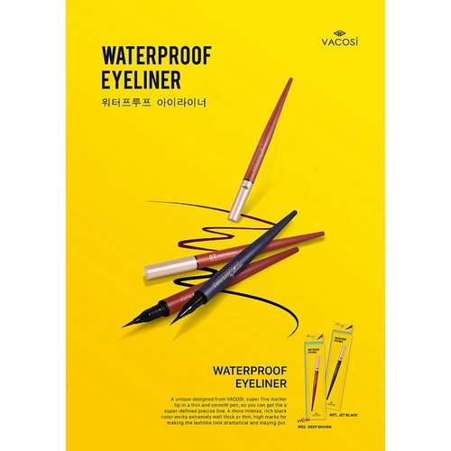 Kẻ Mắt Nước Chống Trôi Vacosi Waterproof Eyeliner 5ml