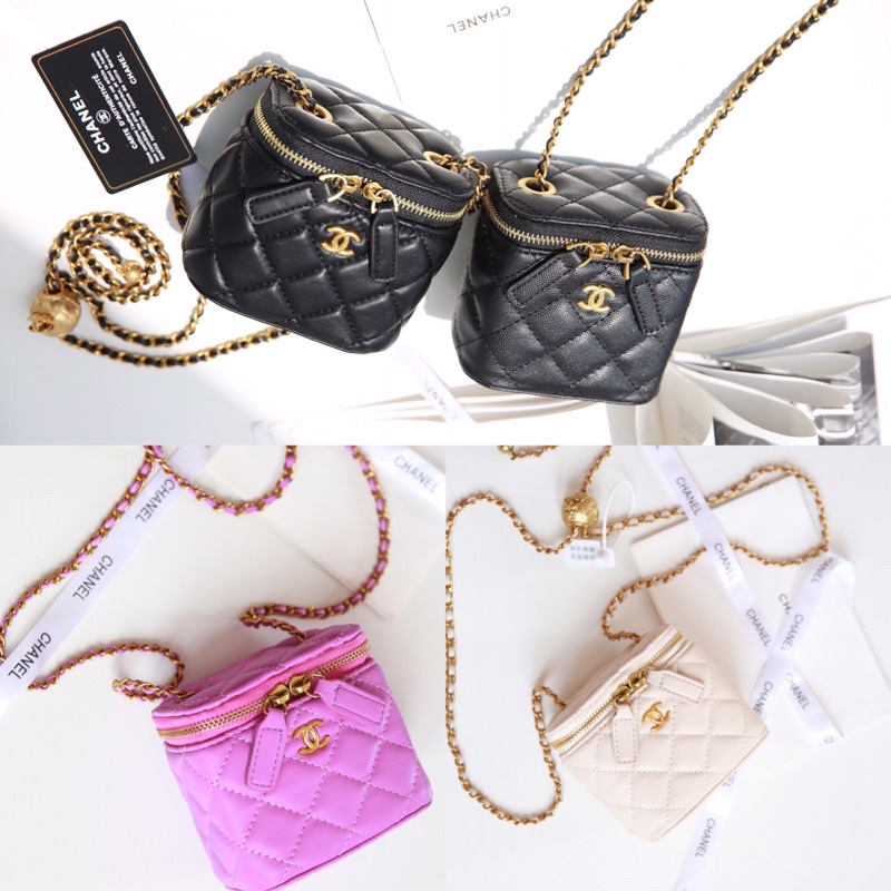 Túi xách nữ Chanel vanity mini da mềm, da hạt fullbox hàng đẹp chất lượng siêu hot