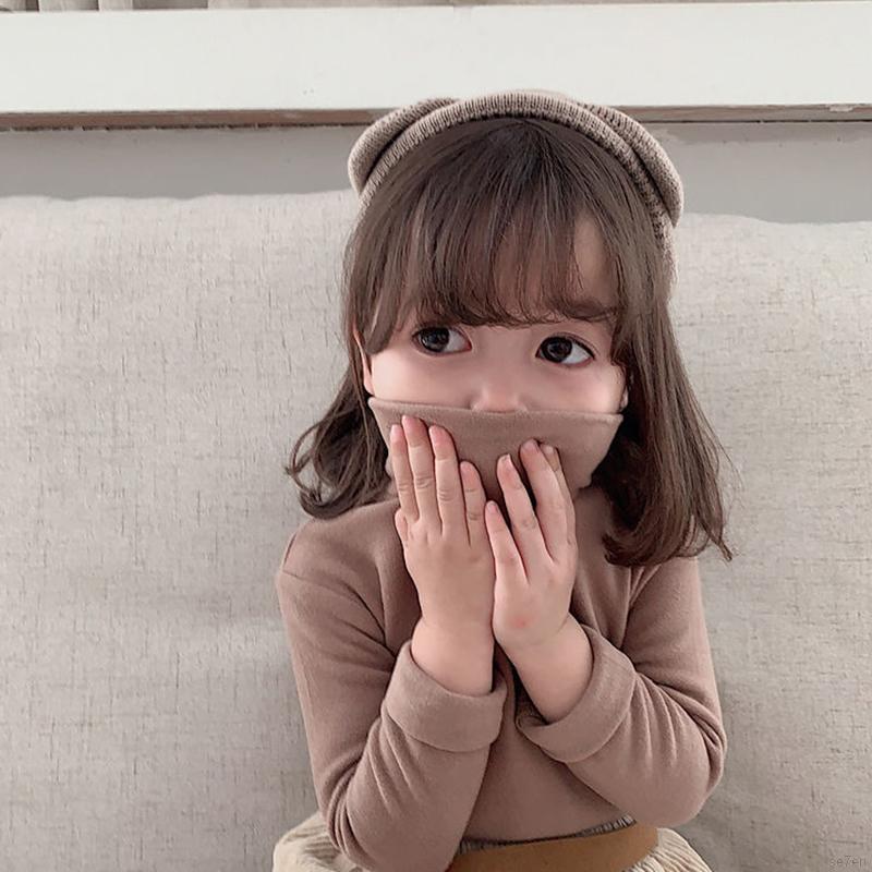 Áo Thun Tay Dài Cổ Lọ Thời Trang Cho Bé Cao Từ 80 Đến 140cm