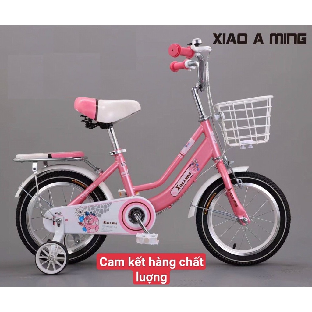 XE ĐẠP 16, 18 INH CHO BÉ GÁI 4.5-9 TUỔI - TẶNG KÈM GIỎ VÀ GÁCBAGA