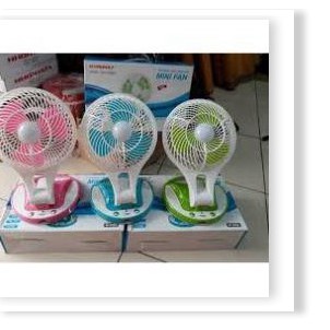 Quạt Tích Điện 5580 Mini Fan 2 In 1 Gấp Gọn