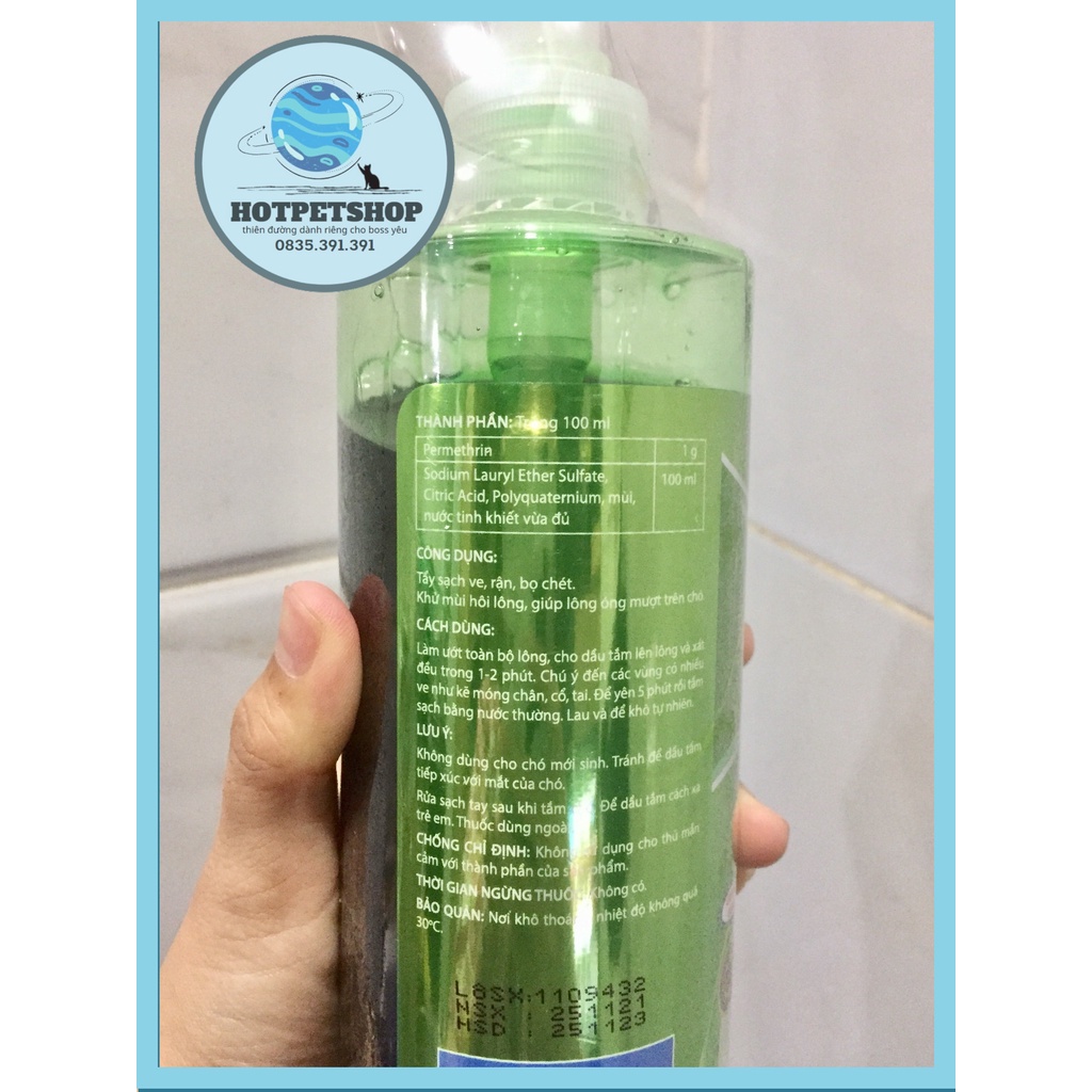 Sữa Tắm Bio Care  - Diệt Ve Rận, Bọ Chét, Khử Mùi Chó Mèo