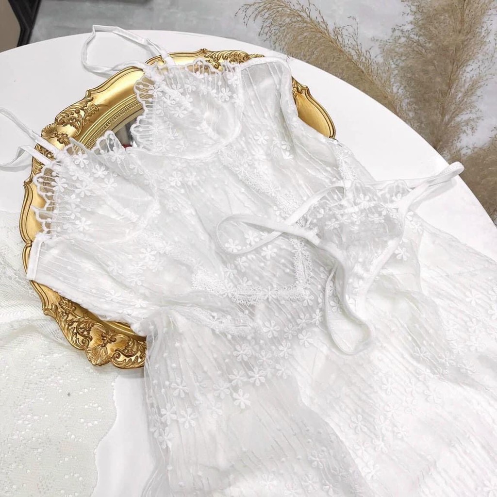 [Hàng cao cấp]Váy ngủ hai dây ren thêu sexy cao cấp Đầm mặc nhà gợi cảm quyến rũ | BigBuy360 - bigbuy360.vn
