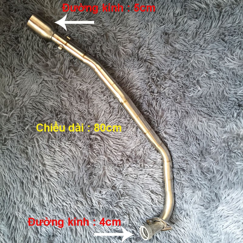 Chiếc Cổ bô inox gắn cho  xe ,EXCITER135