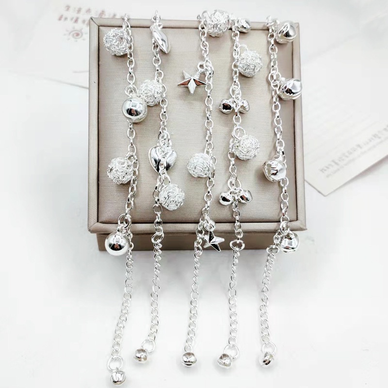 Bán Chạy Vòng Tay Bạc Rỗng Hình Quả Bóng Chuông Cá Tính Cá Tính Cho Bạn Gái