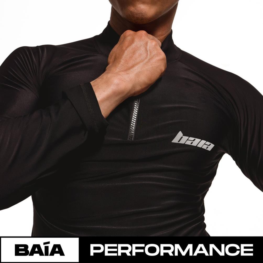 Áo bơi dài tay nam - BAÍA Performance - Màu đen 👙