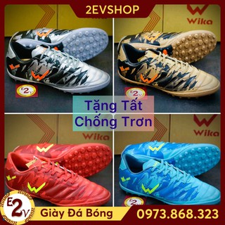 Giày đá bóng thể thao nam Wika Army Colorful đế mềm, giày đá banh cỏ nhân tạo rẻ đẹp - 2EVSHOP