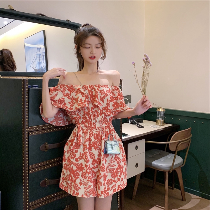 Đầm hở vai phong cách mùa hè thời trang Hàn Quốc cho nữ