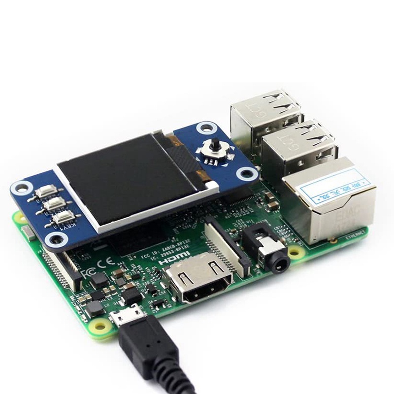 Mũ Lưỡi Trai Waveshare 1.44 Inch Lcd Cho Raspberry Pi 2b / 3b / 3b + / Zero / Zero W 128x128 Pixels Spi Giao Diện 3.3v