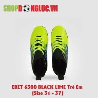 GIÀY ĐÁ BÓNG TRẺ EM EBET 6300 LIME/BLACK