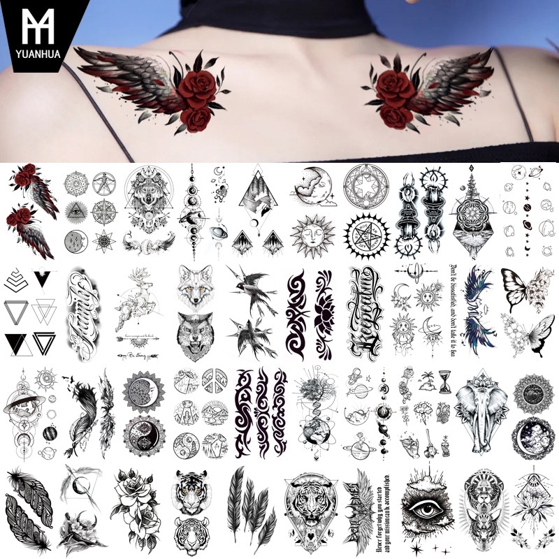 Bộ Miếng Dán Hình Xăm Mini Chống Thấm Nước Tươi Trẻ